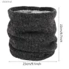 Scarves Winter Double-Layer Neck Gaiter Thick Knitted Windproof Collar Scarf Neck Warmer Fleece Lined Scarf Soft Circle Loop ScarvesL231104