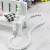 Kedjor 2023 8mm White South Sea Shell Pearl Necklace Fashion Jewelry Making Design Hand Made Ornaments Gifts for Girl Women 18 "AAAXU46