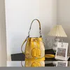 Luxury Fashion C Logo Drawsting Bucket Bags For Women Girl Designer Bag Logo Leather Nice Quality 6 Color New York Handbags And Shoulder Bags 24cm Size Free Shipping