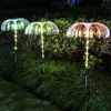 Novelbelysning LED Solbelysning Jellyfish Garden Decoration Fairy Lights Waterproof Outdoor Lighting Jellyfish Lawn Lamp för Patio Pathway Lawn P230403