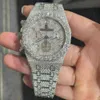 304E moissanite2024 accepter la personnalisation hommes montre de luxe glacé VVS montre Bling diamant Watch6MF12024