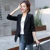 Frauen Anzüge Frühling Und Herbst Anzug Frauen Blazer 2023 Casual Blazer Kurzen Schlanken Mantel Weibliche Jacke Schwarz OAIRED