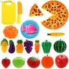 Kitchens Play Food 10pcs/lot Children Pretend Role Play House Toy Cutting Fruit Plastic Vegetables Food Kitchen Baby Classic Kids Educational ToysL231104