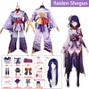 Cosplay Game Genshin Impact Raiden Shogun Beelzebul Cosplay Costume Anime Uniform Wig Halloween Dress for Women