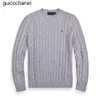 Designer 23ss luxury classic sweaters polos ralphs men women Knitting laurenities sweaters Round Small embroidery cotton Fashion brand mens sweater