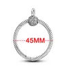 925 silver Fit Pandora Original charms DIY Pendant women Bracelets beads Color O Pendant Charms Classic Cable Chain