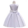 Girl Dresses Dress Birthday Party Wedding Ball Gown Princess For Girls Kids Stitching Teenager Prom Clothing Bow