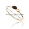 Brazalete Diseñador Druzy Brazalete Pulseras para mujeres Geométrica Piedra Natural Charm Cadena de alambre Joyería de lujo DIY en BK Drop Entrega Joya DHQSI