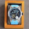 Richardmill Orologio Milles Orologio Richar Nuovo Uomo Meccanico completamente automatico Personalità della moda Quadrante rotondo grande Bagliore Volano tartarugato Impermeabile U0qy