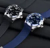 Bandas de relógio de designer de borracha pulseira de relógio masculino 21mm com letras pulseira de aço inoxidável fecho push botton fecho oculto para mergulho esportivo
