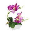Kwiaty dekoracyjne Kreatywna symulacja Flower Matter Fake Butterfly Orchid Sztuczna dekoracja domu donite