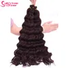 Hair Bulks Sallyhair Deep Wave Curly Synthetic Braiding Crochet Braids Hair Natural Water Wave High Temperaure Colored Bulk Hair Extensions 230403