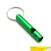 10st Lot Aluminium Camping Survival Whistle Key Pendant Stylish Keychain Keyring