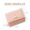 Portefeuilles Petit portefeuille pour femmes Mini mignon Coin Pocket Card Holder Case PU Cuir Trifold Femme Zipper Purse avec fenêtre d'identification