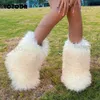 Women Winter Warm Platform Furry Faux Snow Boot Mongolian Fur Boots Fashion Outdoor Fluffy Plush Shoes Girl T231104