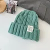 Berets Beanie Hut Für Frauen Männer Winter Gestrickte Herbst Skullies Unisex Damen Warme Bonnet Cap Koreanische Schwarz Rot Bonnets