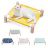 Chat Lits Slod Bois Hamacs Lit Toile Maison Salon Pour Petits Chats Chiens Durable Pet Supplie