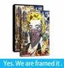 Banksy Graffiti Street Art Colorato Marilyn di Mr. Brainwash Ritratto Stampe su tela Pittura a olio Poster Pittura murale Home Decor3080062