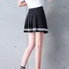 Jupes Liquidation vente Y2k été mode coréenne courte femmes jupe élastique taille haute rayé Harajuku plissé Plaid ALine Mini 230404