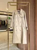 女性用ジャケットデザイナーShenzhen 23 Bur Parent's Khaki Button Trench CoatオリジナルファブリックTZ6Z