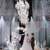 Décoration de plafond de salle de mariage, rideau ondulé en perles, ornement suspendu pour aménagement de scène et de Site, taille personnalisée