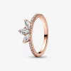 Charme de anéis Pandora com ajuste autêntico, novo charme da série Rose Gold