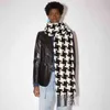 Sciarpe per uomo e donna stile generale sciarpa coperta da donna nero bianco plaidQ269