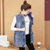 Coletes femininos colete de jeans vintage colete feminino na primavera verão coreano coreano solto tamanho grande coelho sem mangas jean woman cistascoat