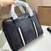 Luxur Designer äkta lädermäns portfölj klassisk affärsväska mångsidig postman väska handväska datorväska crossbody väska bärbar väska avslappnad axelväska