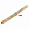 20mm Best Seller Fashion Mens Miami Cuban Chain Link Iced Out Diamond Gold Sliver Banhado Hip Hop Jóias Pulseira