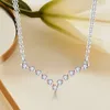 Nytt design Anpassat namn Halsband VVS Moissanite 925 Sterling Silver Rose Gold Plated Necklace