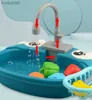 Kitchens Play Food Kids Toys Electric Dishwasher Kitchen Sink Pretend Play Kitchen Food Wash Vegetables Educational Toys For Girls Play House ToyL231104