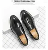 Sapatos de vestido masculino formal borla casual confortável preto marrom moda elegante terno grande tamanho 38-46