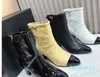 Nowa marka projektant jesień zima damskie oryginalne skórzane buty kostki rozciągnięte grube obcasy krótkie buty top buty wysokiej jakości rozmiar kobiety