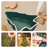 Dinnerware Sets Christmas Sauce Dish Lunch Plates Cupcake Pasta Holiday Tree Shaped Party Serving Saucers Bowl Pan