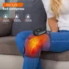 Benmassager Electric Knee Massager USB -uppvärmningsvibration Infraröd Compress -terapi ELBOW axel knämassage pad för gemensam smärtlindring 230403