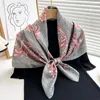 Halsdukar mode twill siden design halsduk för kvinnor tryck wraps pannband sjal stenar hijab lady foulard bandana dekorera