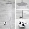 Bathroom Shower Sets Circular Faucet Set Ceiling Mount Rainfall Brass Cold And Mixer Tap Bathtub Kit