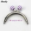 Accessori per parti di borsa 10 PcsLot 85 CM Stripe Lollipop Bead Metal Purse Frame Bright And Clean Semicerchio Silver Kiss Clasp Accessorio 230404