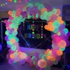 Diğer Etkinlik Partisi Malzemeleri 1 Set Neon Doğum Günü Balonları Arch UV Parlayan Blacklight Lateks Globos Garland Dekor 230404