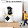 Baby Monitors 4MP PTZ WIFI IP Camera Auto Tracking Smart Video Surveillance Camera Wireless Dual Lens Security Camera CCTV Baby Monitor ICSEE Q231104