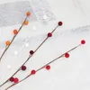 Dekorativa blommor 10mm juldekoration Artificial Berry Fruit Tree Stems Mini Fake Berries Pearl Pärlor för DIY Party Craft 2023