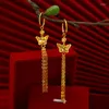 Kolczyki Dangle Oryginalne 18K AU750 Gold Drop Prosty projekt motyla śliwki dla kobiet Tassel Fine Jewelry 2023