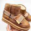 Kids Australia Warm Boots أخبر Ugglie Boot Booties Boys Povels Leather Leather Youth Winter Shoe Bowknot أحذية فتيات عالية الجودة