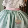 Mädchenkleider 0-12 Jahre Baby Mädchen Frühling Sommer Weiß Hellgrün Schwan Stickerei Vintage Spanische Prinzessin Ballkleid Kleid für Eid Causal 230403