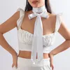 Ketten Lacteo Elegante 4 cm Breite Seidenschal Halskette Für Frauen Schmuck Damen Lange Kette Choker Handgemachte DIY Halsketten Hochzeit Party