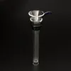 glass male slides and female stem slide funnel style with black rubber simple downstem for water glass bong glass pipes ZZ