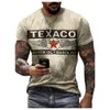 Męskie tshirty Summervized Gulf Castrol Vintage Streetwear Casual Sportswear Tshirt dla mężczyzn odzieży Texaco Top 230404