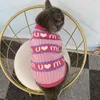 Luksusowe urocze ubrania pies kota sweter Złote włosy ciepłe ubranie pies jesienne zima bichon freze płaszcz Zwierzęta CSD2311044