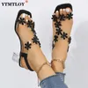 Nxy Sandalen Sommer Damen Sandalen Pvc Kristall Blume Dekoration Chunky Heel Peep Toe Back Strap Gummiband Elegante Mode Schuhe Damen 5 230322